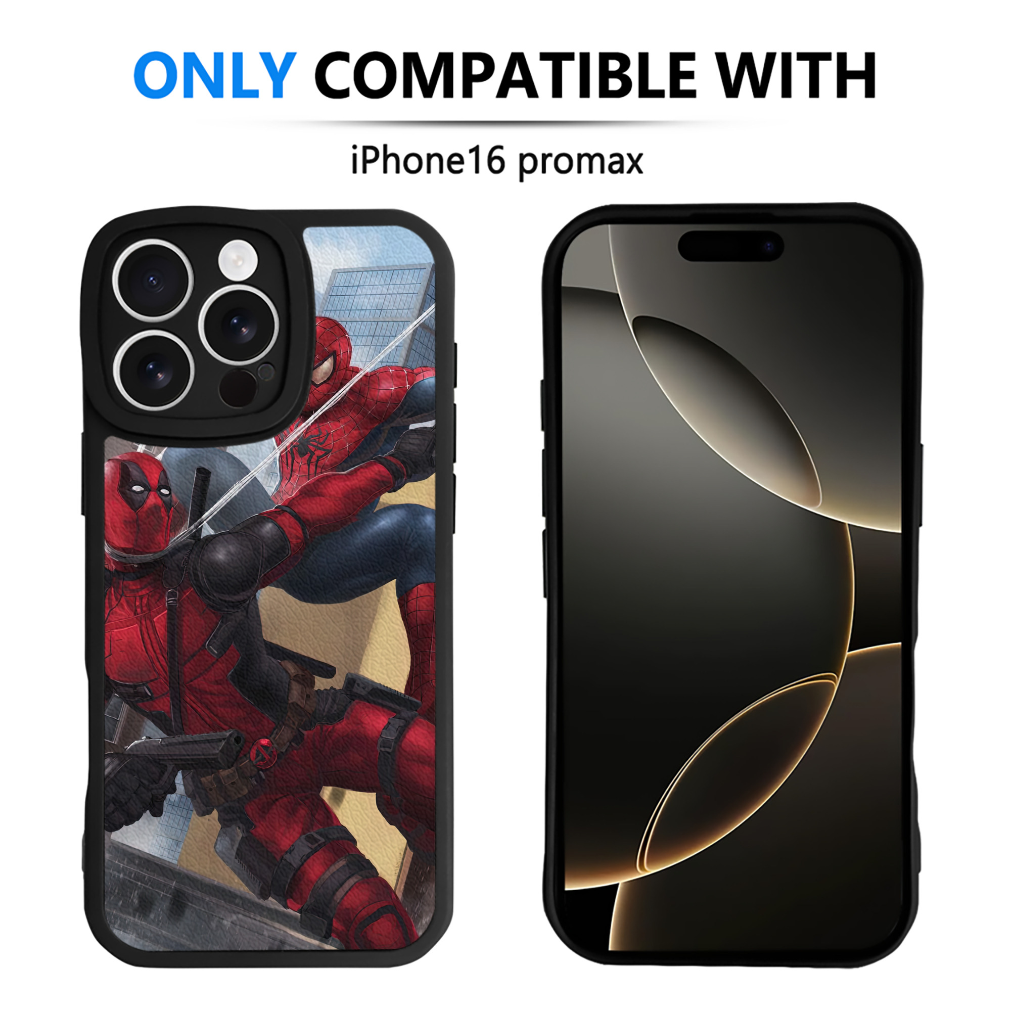 （画像用） Deadpool デッドプール 【iPhone 16シリーズ対応】シリコンスマホケース（レザー調） 材質：シリコン
